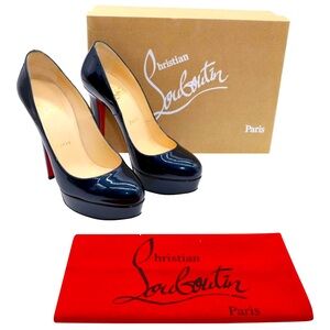 Christian Louboutin size 37.5 BIANCA 120 PATENT CALF black